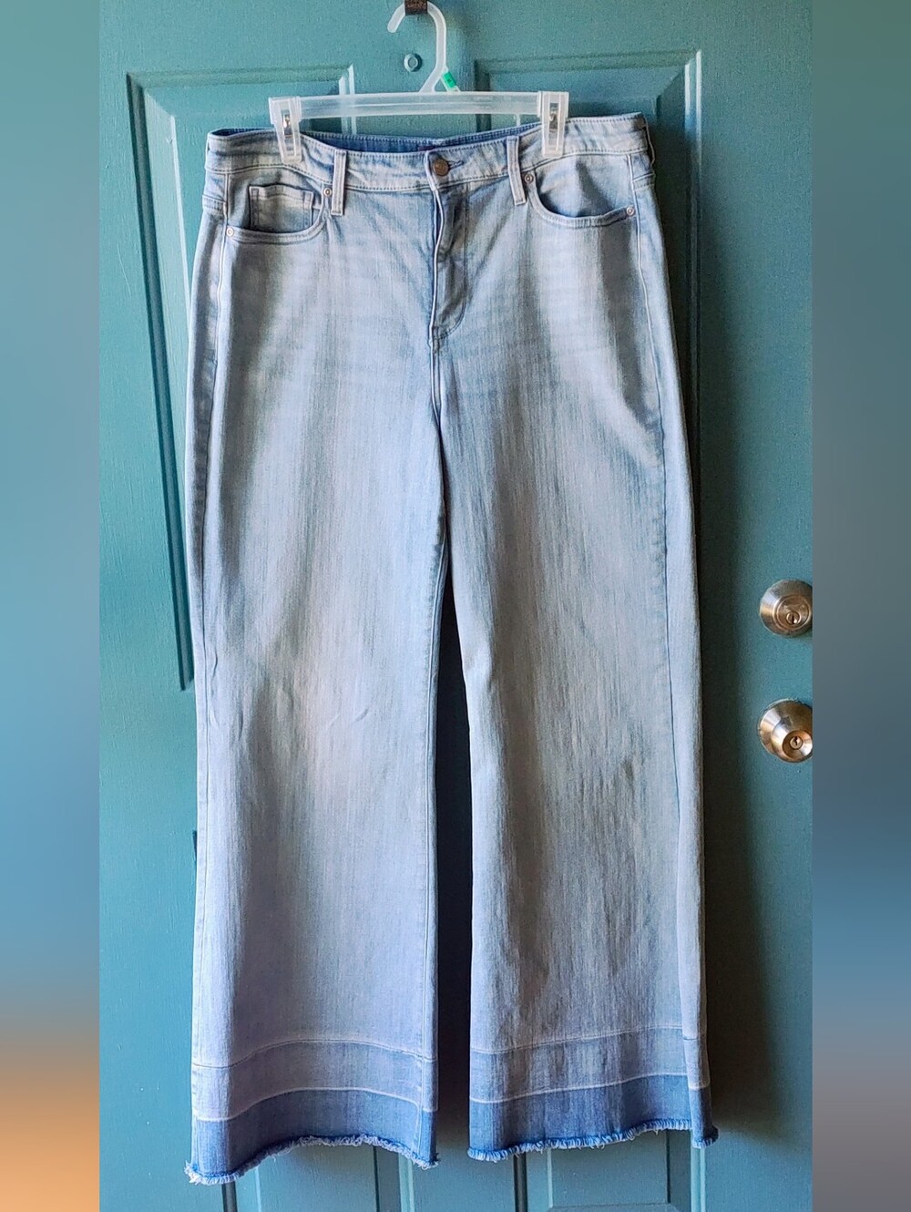 NWOT - NYDJ Mia Palazzo Wide-Leg Jeans with Hem Detail